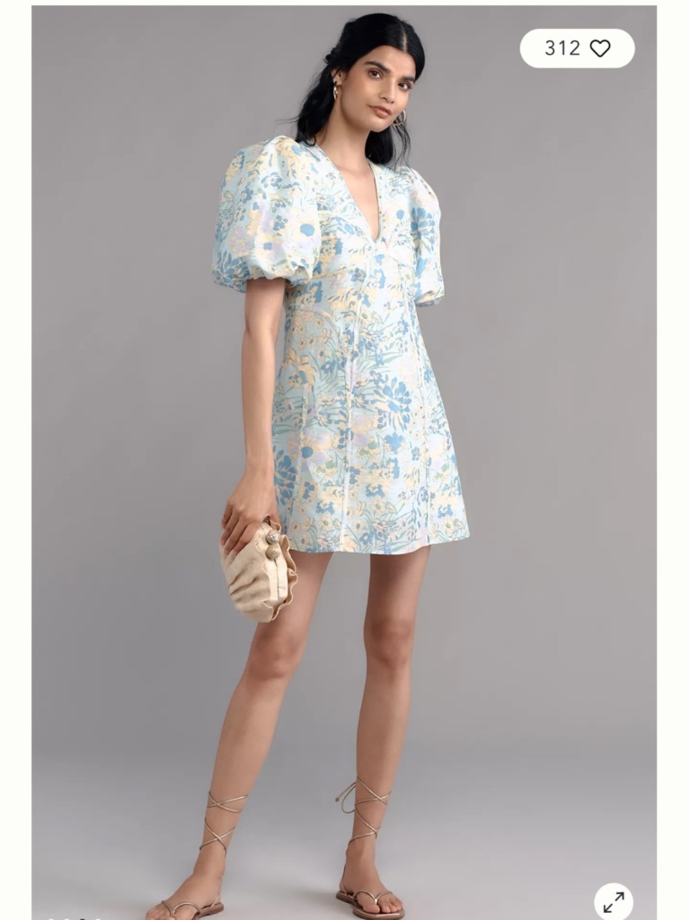 Lovaan Adeline Linen Silk Blend Mini Dress — image 4 of 8